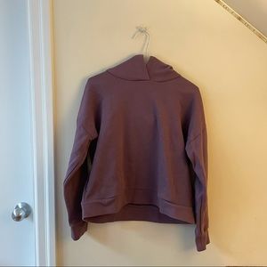 Purple, long sleeved, hooded, Lolë sweatshirt